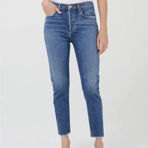 AGOLDE jeans Riley Crop, worn once. Style #A056B-1370 99%cotton